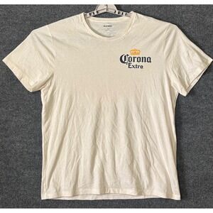 Old Navy Corona Extra Cinco de Mayo Parrot Graphic T-Shirt Mens XL Cream Beer